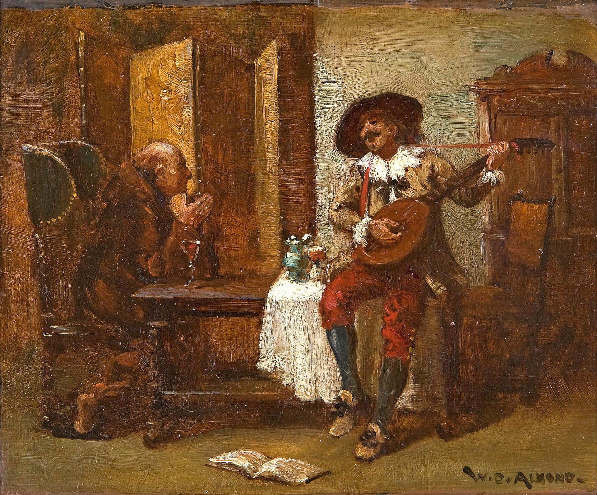 William Douglas Almond (1868-1916) - The lute player