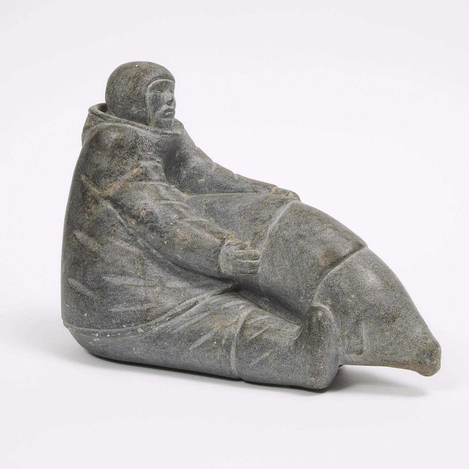 Markusie Keatainak (1917-1984) - Hunter Pulling A Seal
