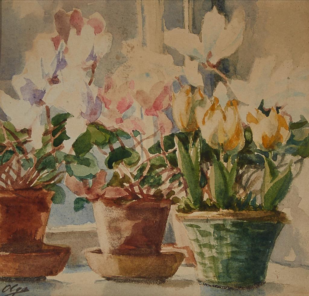 Grand Duchess Olga Alexandrovna (1882-1960) - Cyclamen On A Windowsill