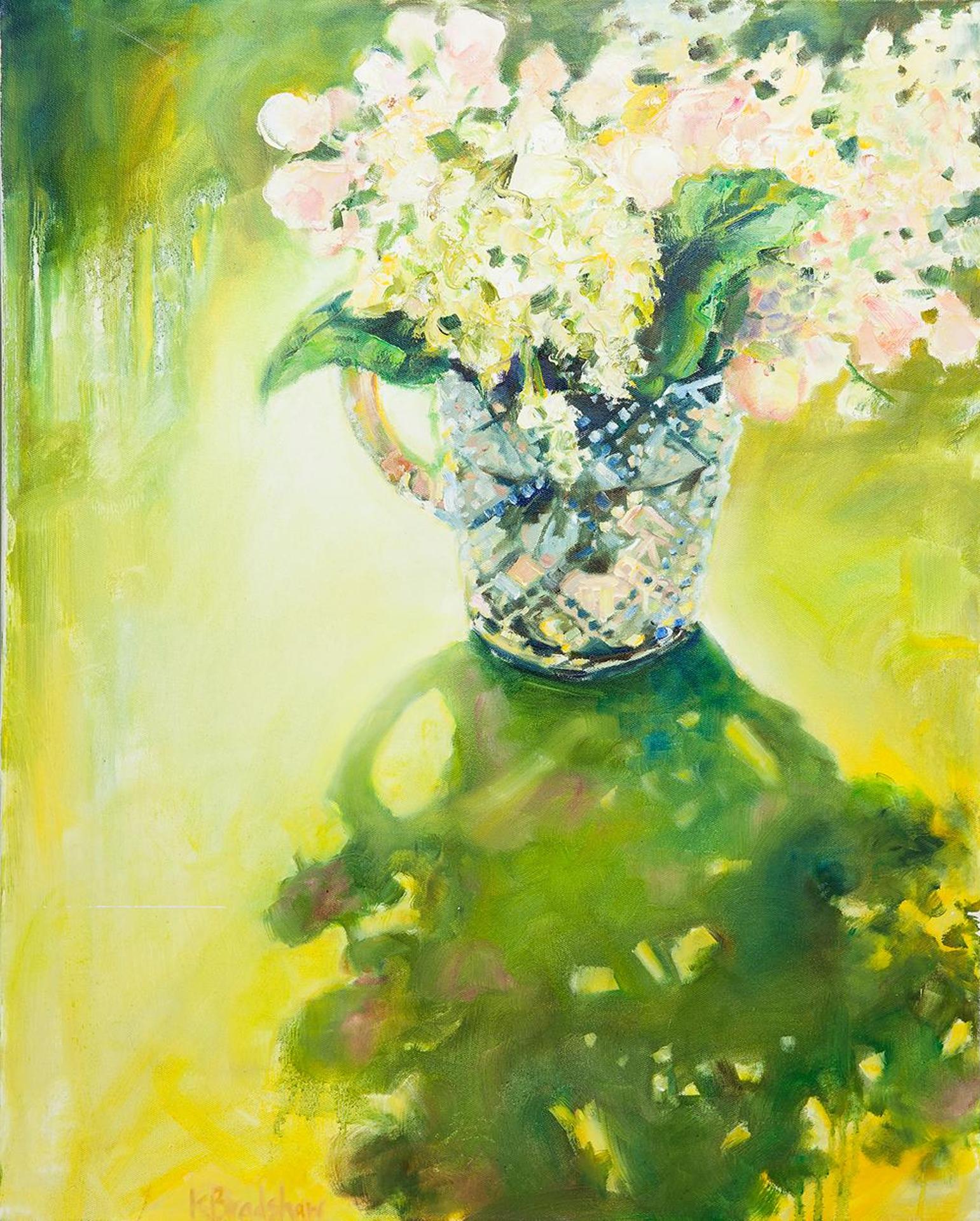 Kathy Bradshaw (1961) - Hydrangeas in Glass Pitcher