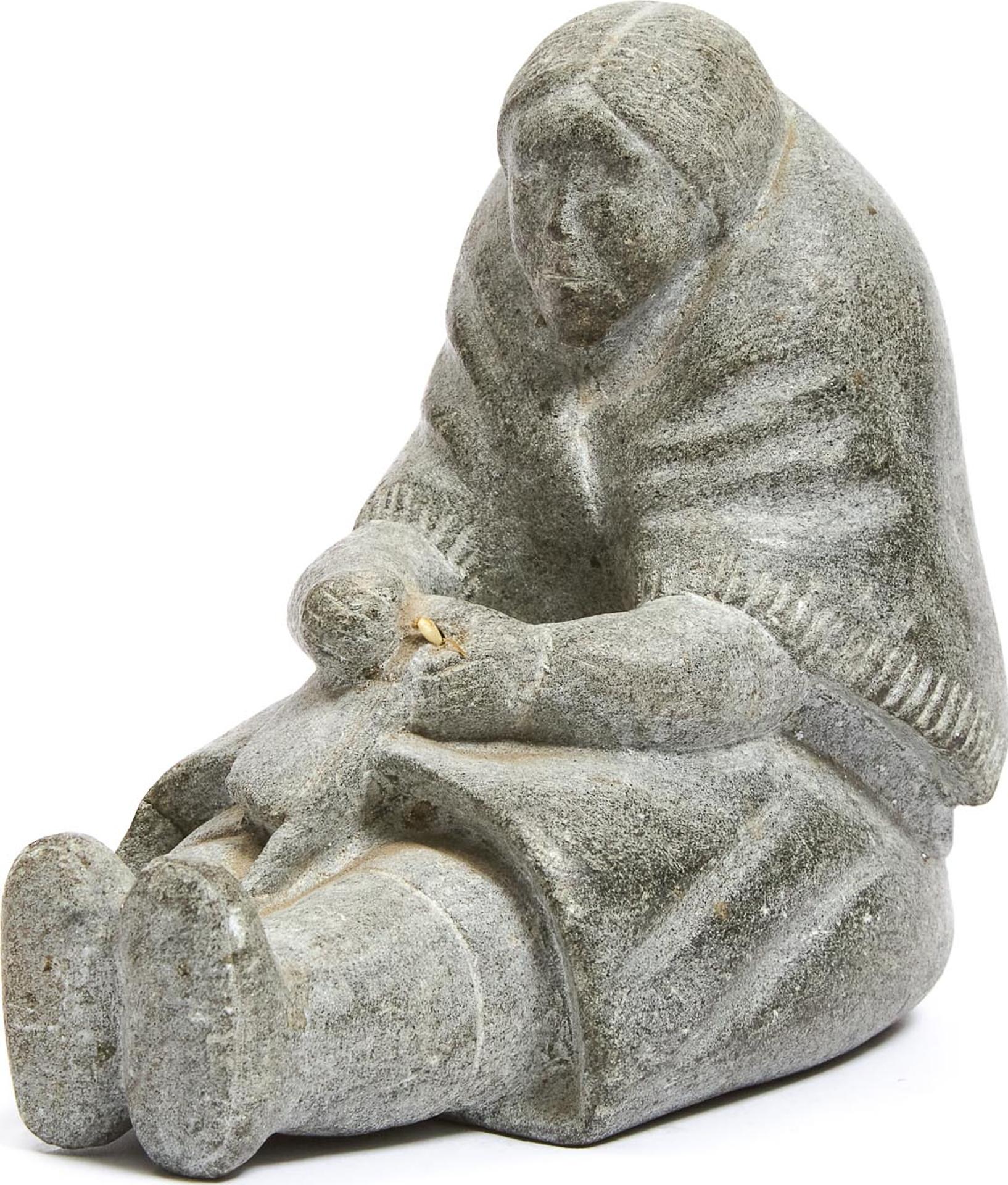 Mary Kiinalik Kumak (1923) - Woman Mending, Ca. 1955
