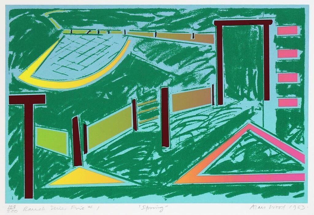 Alan Wood (1935-2017) - Ranch Series Five (#1, #2, #3, #4, #5); 1983; ed. #128/200