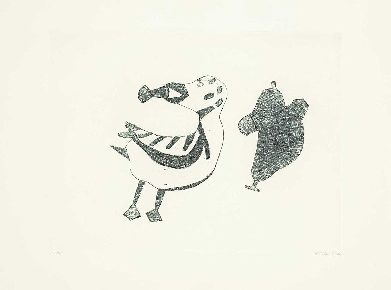 Pitseolak - Untitled - Bird and Object  #43/50