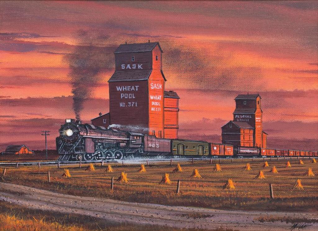 Bob Millard (1947-2014) - Untitled - Train Passing Elevators