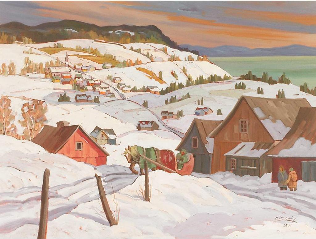 Claude Langevin (1942-2024) - Sleigh Ride, Les Eboulements, Quebec