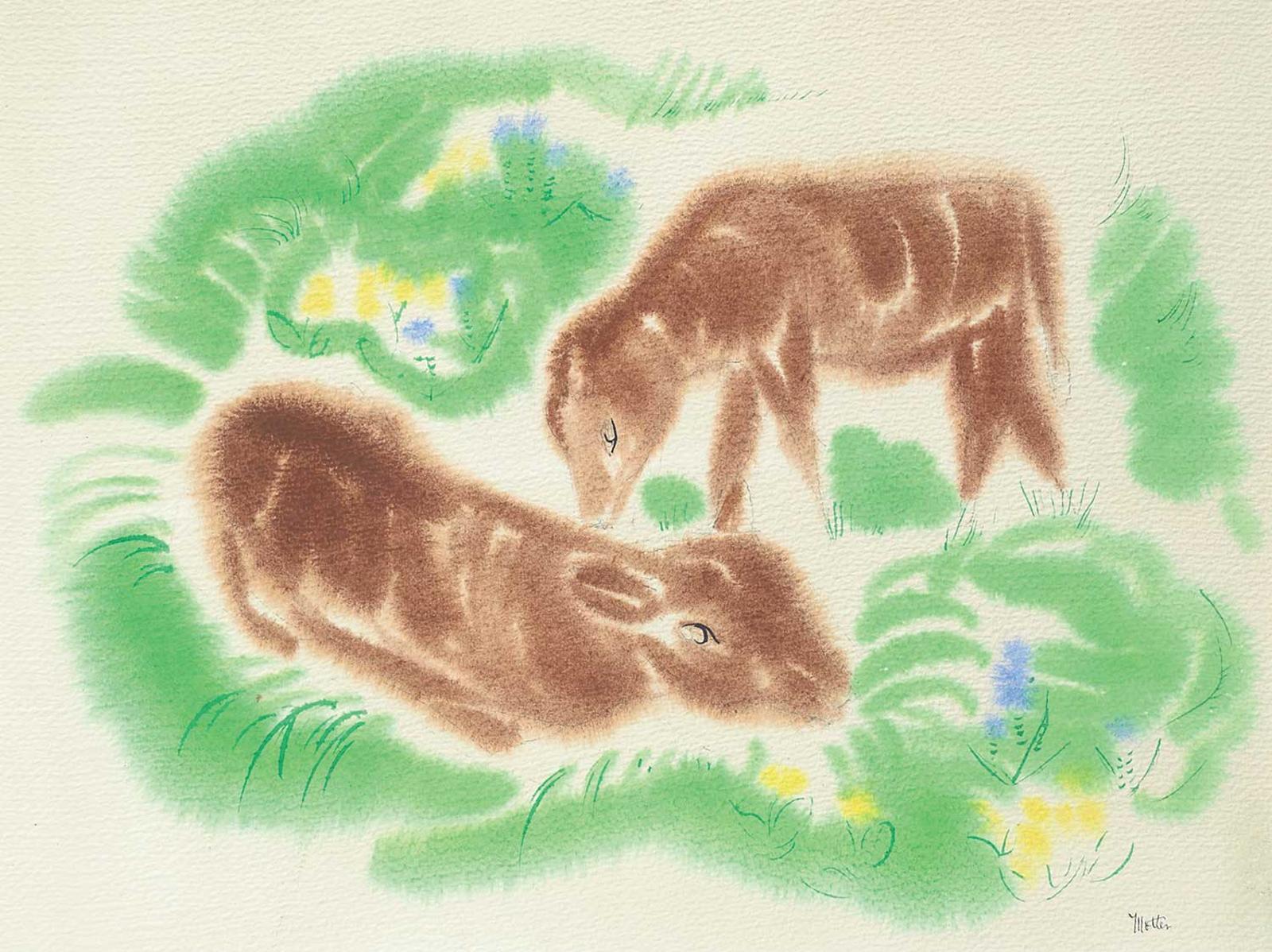 Francis Douglas Doug Motter (1913-1993) - The Calves