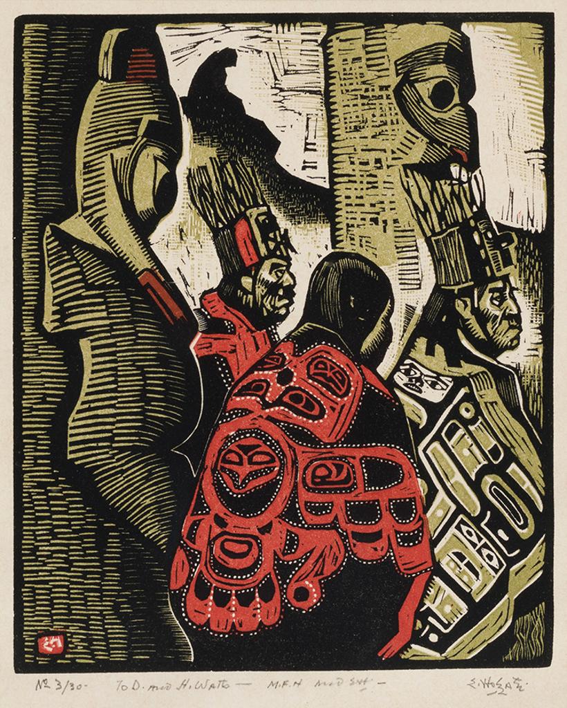 Edwin Headley Holgate (1892-1977) - Totem Poles, No. 5