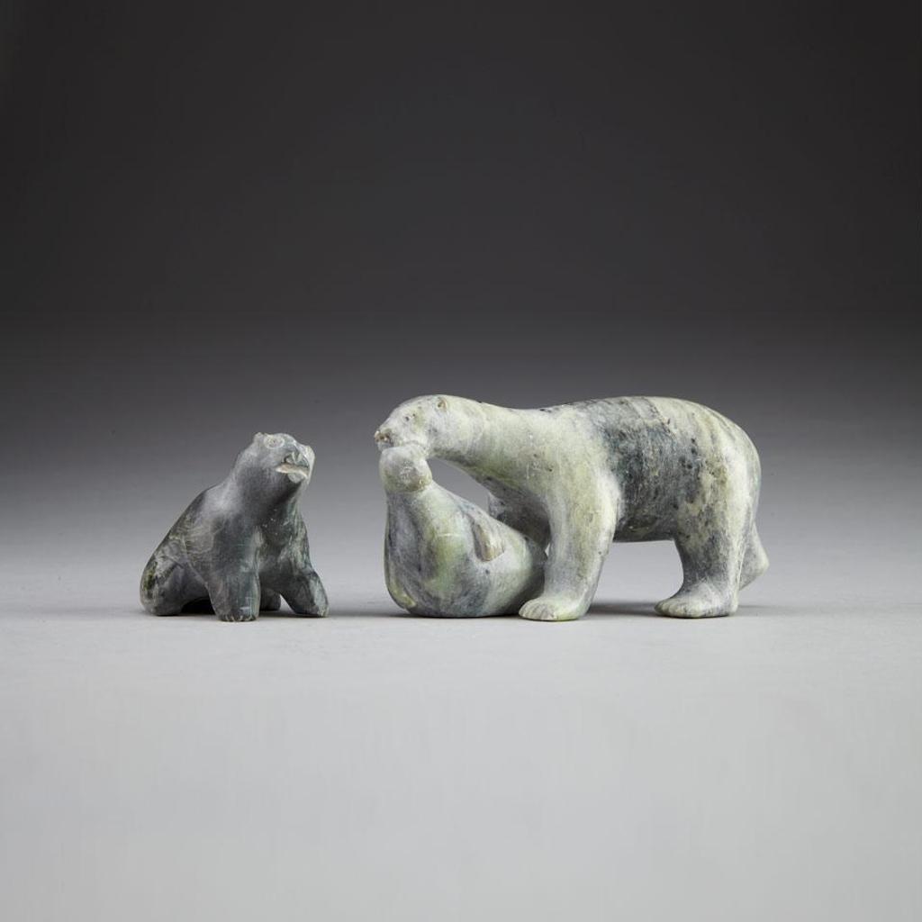 Paulassie Pootoogook (1927-2006) - Bear With Catch; Bear