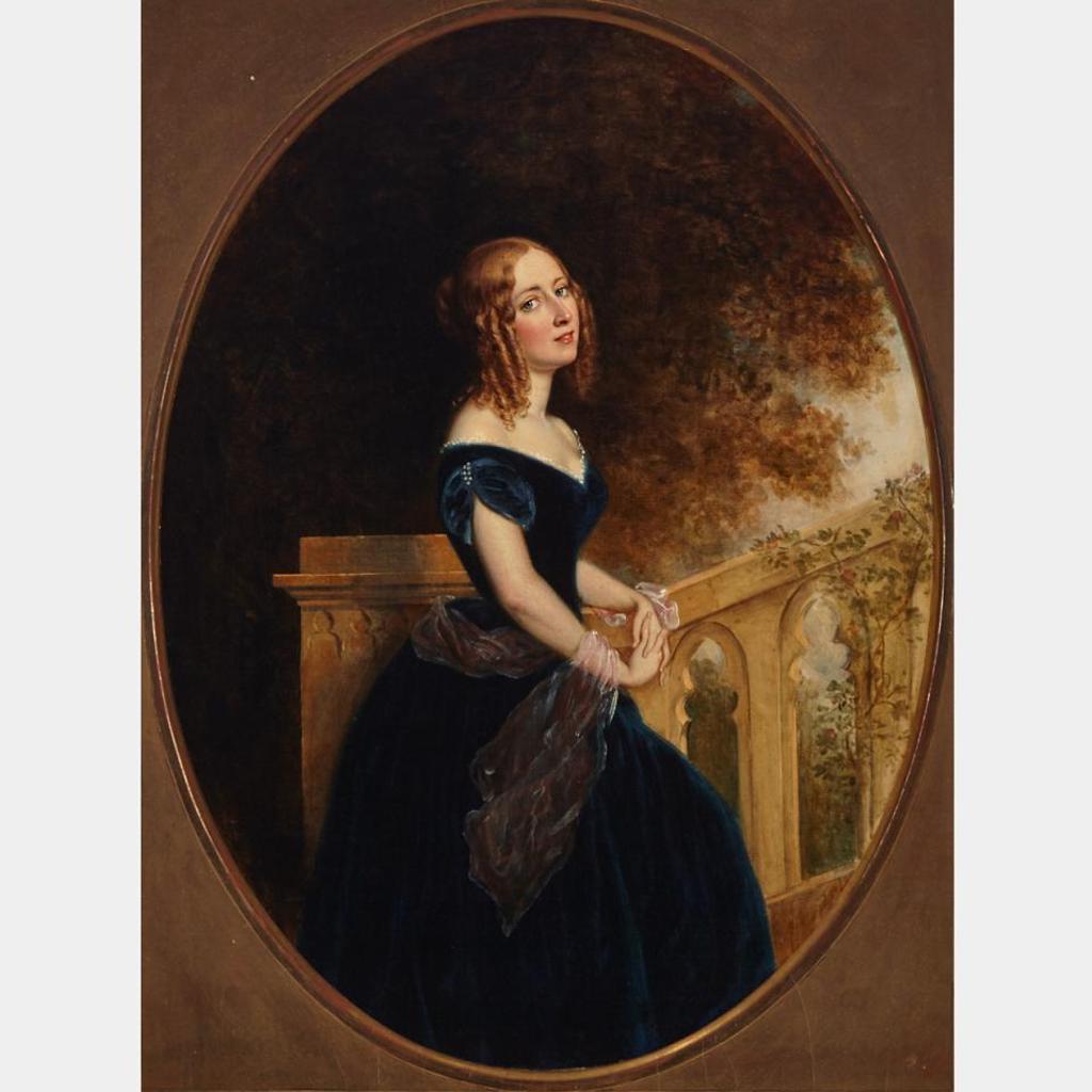 George Theodore Berthon (1806-1892) - Portrait Of A Young Lady (Also Known As Mrs. John Beverley Robinson, 1845)