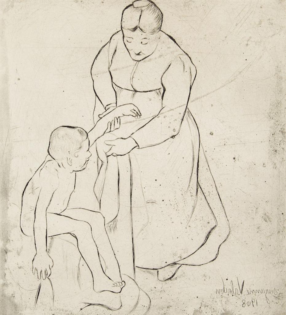 Suzanne Valadon (1865-1938) - Grand Mère et enfant (Pétridès E 18)