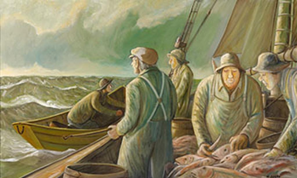 Nelson Surette (1920-2004) - Dressing Fish (03845/A85-093)