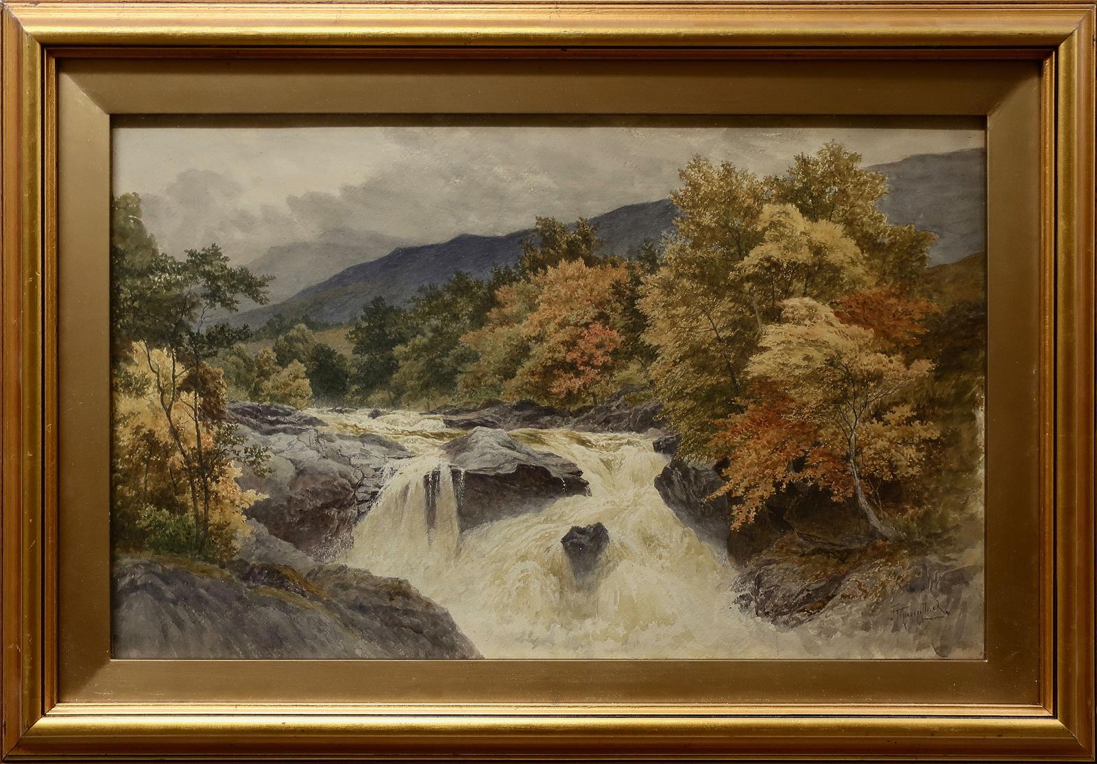 James Macculloch (1850-1915) - Rushing Rapids In The Highlands