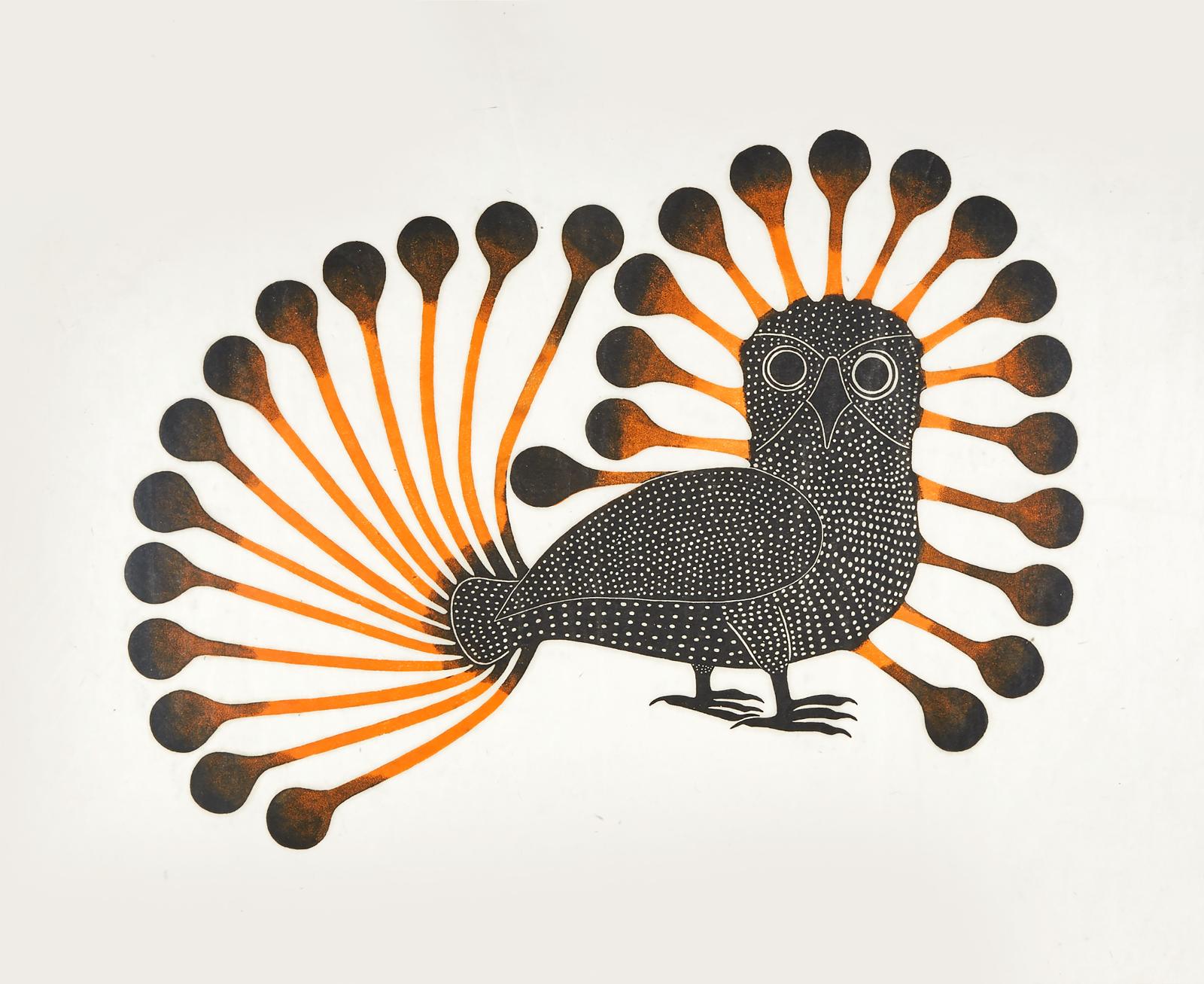 Kenojuak Ashevak (1927-2013) - Radiant Owl