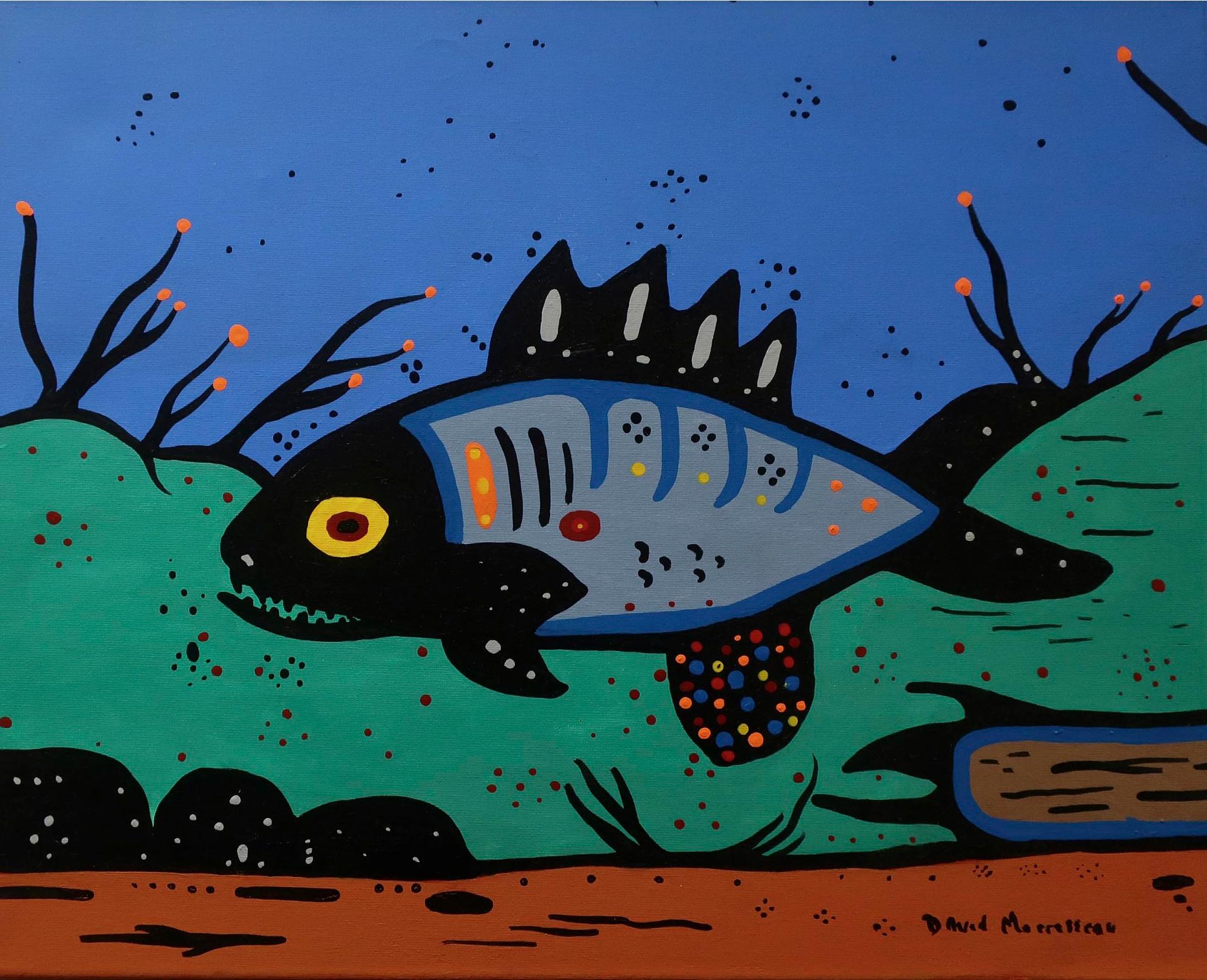David Alfred Morrisseau (1961) - Fish Laying Eggs