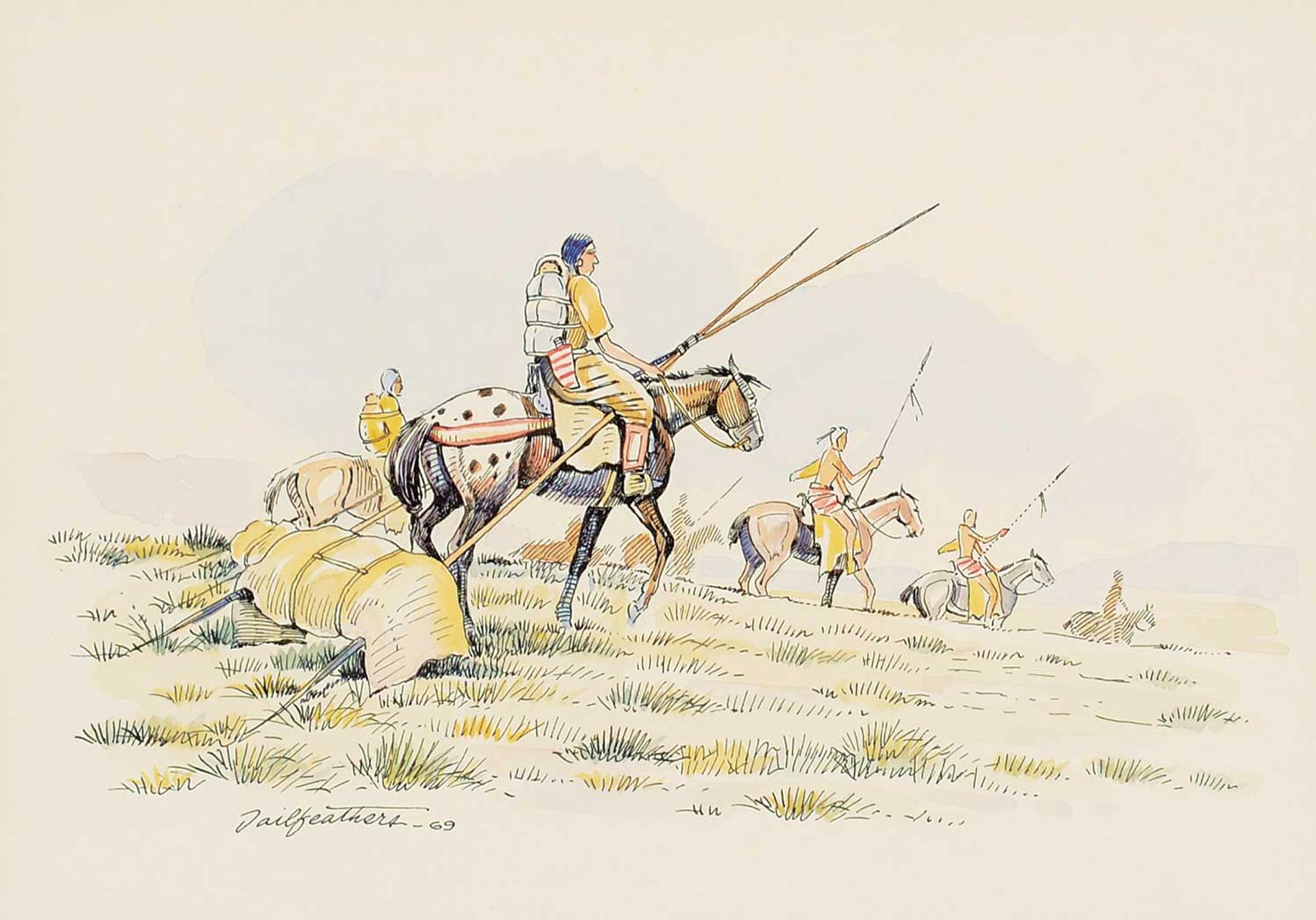 Gerald T. Tailfeathers (1925-1975) - Untitled - Moving Along