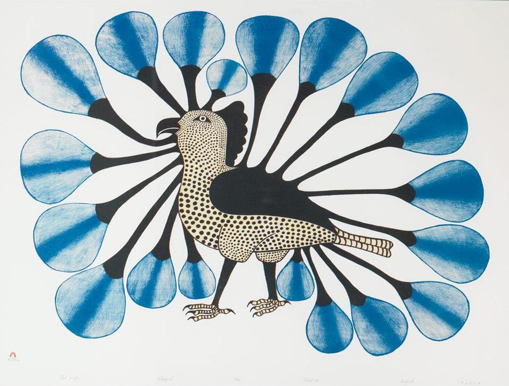 Kenojuak Ashevak (1927-2013) - Owl In Blue
