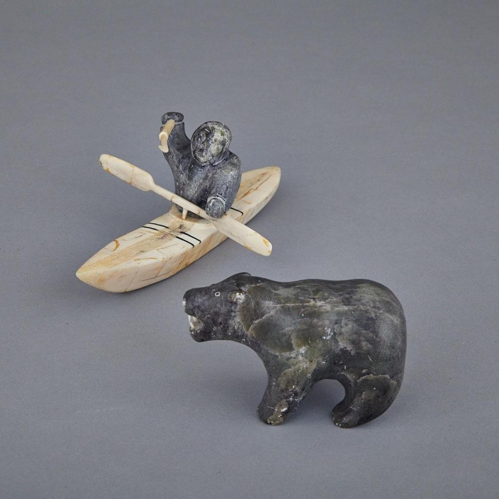 Levi - Hunter In Kayak; Polar Bear