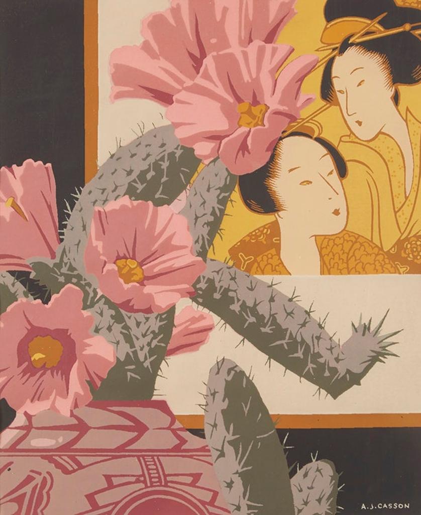 Alfred Joseph (A.J.) Casson (1898-1992) - Still Life with Flowering Cactus