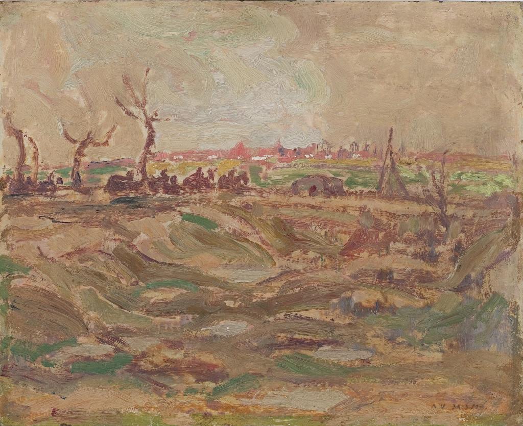 Alexander Young (A. Y.) Jackson (1882-1974) - Near Shrapnel Camp, Oct. 18th '17