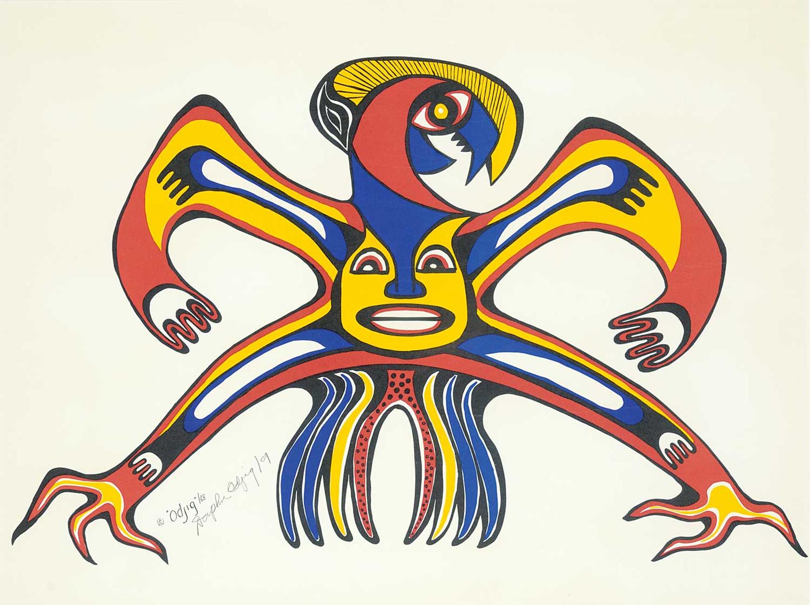 Daphne Odjig (1919-2016) - Untitled - Spirit of the Mighty Thunderbird