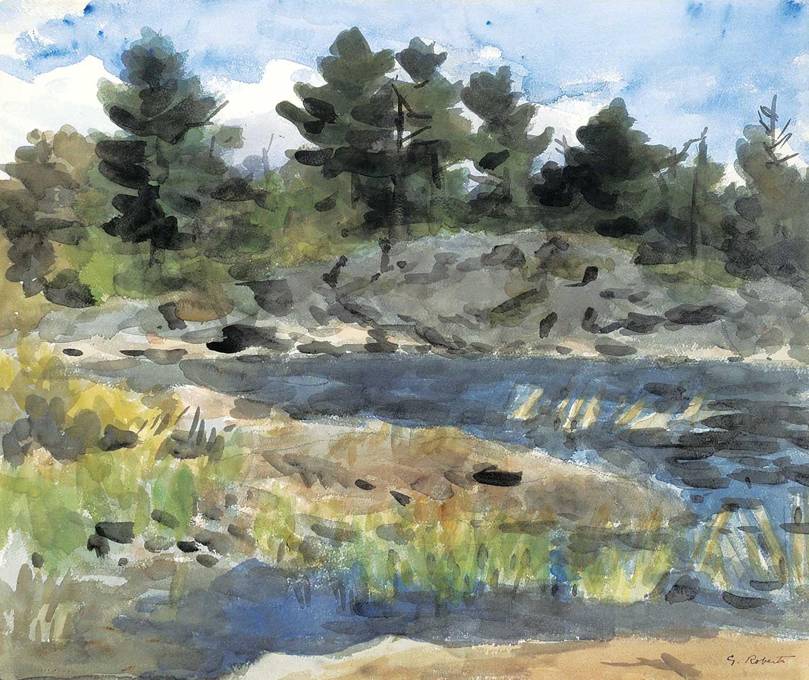 William Goodridge Roberts (1921-2001) - Untitled - Landscape Through the Trees