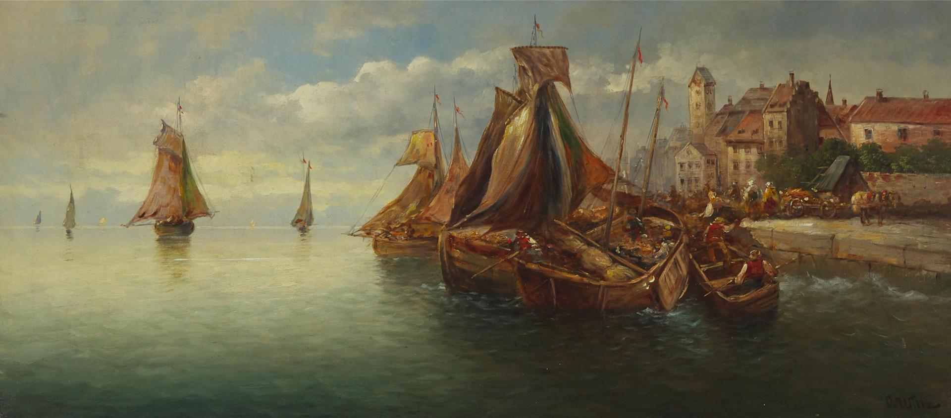 Otto Witte - Fisherboats Near Harlingen