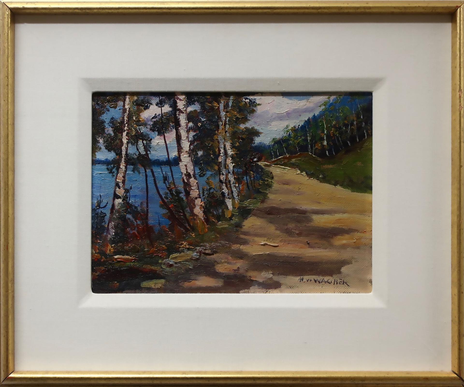 Herbert William Wagner (1889-1948) - Untitled (Road Along The Lake)