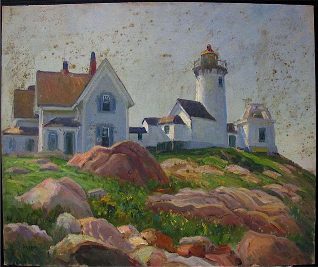 Gordon Eastcott Payne (1890-1993) - Eastern Point Light; Sea Wall; Hunts Point Wharf