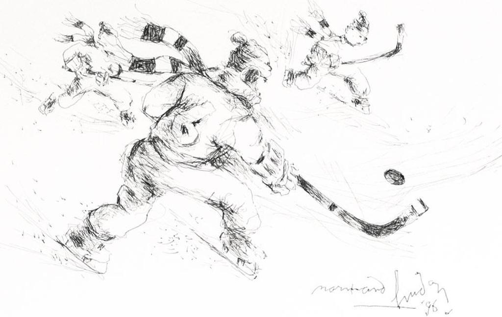 Normand Hudon (1929-1997) - Le Match De Hockey