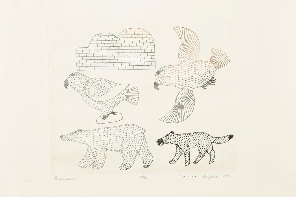 Kenojuak Ashevak (1927-2013) - Composition