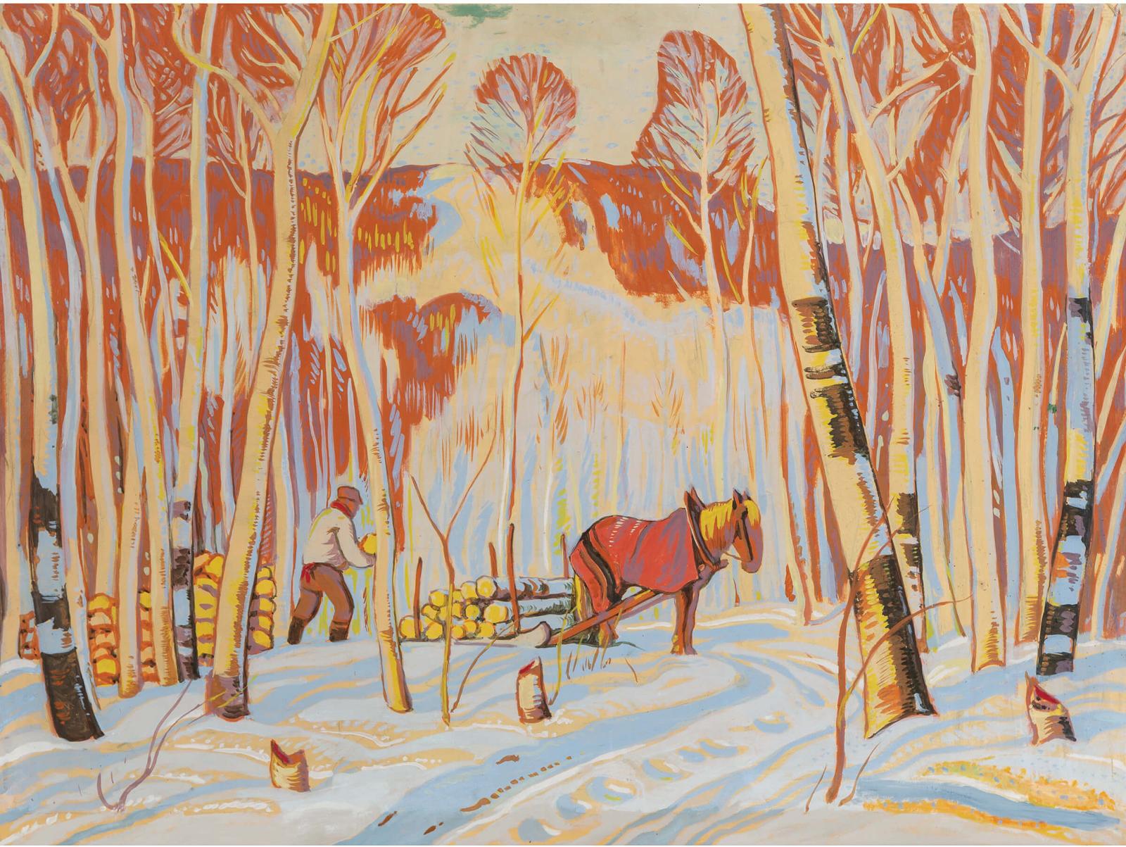 Alexander Young (A. Y.) Jackson (1882-1974) - March In The Birch Woods