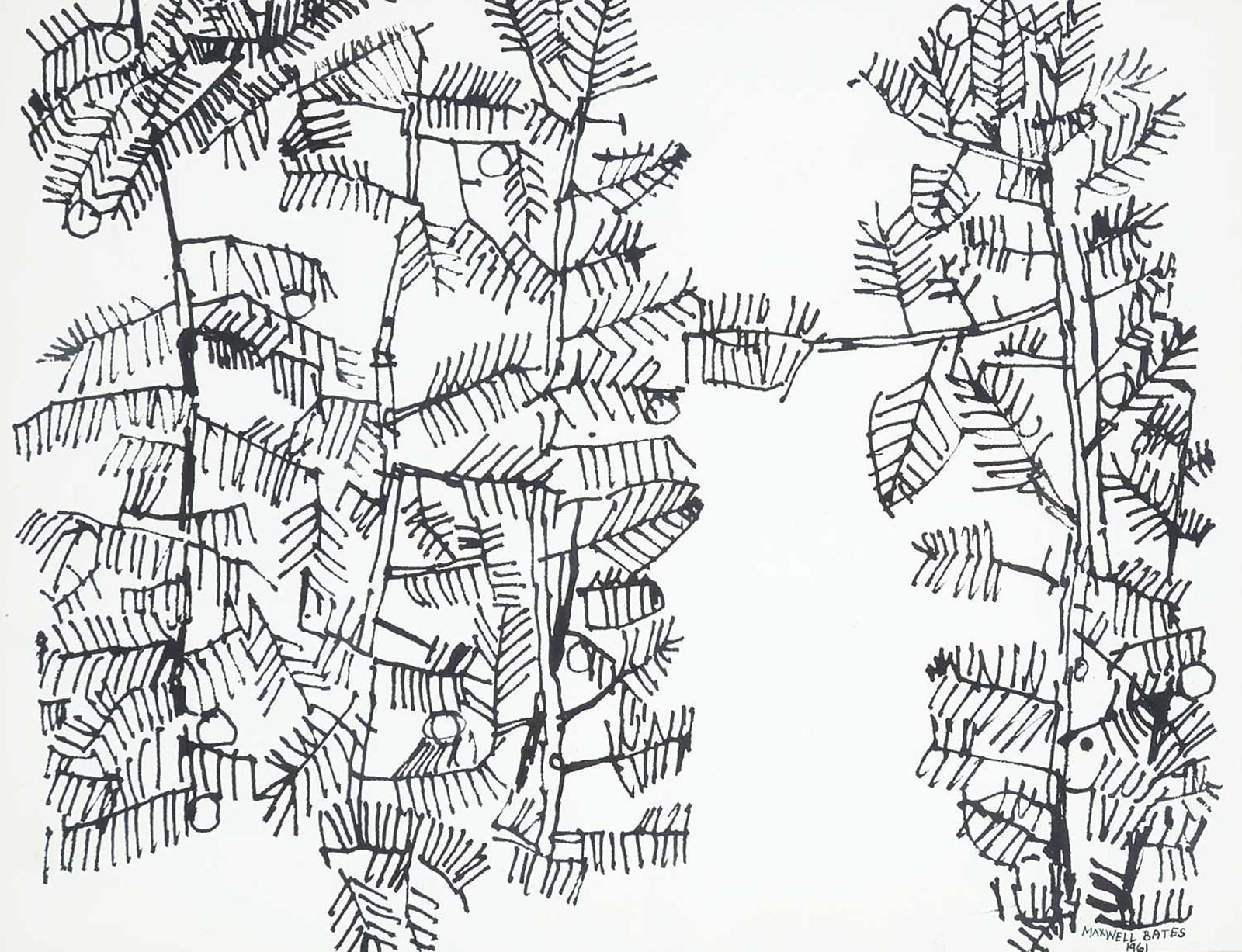 Maxwell Bennett Bates (1906-1980) - Trees, 1961