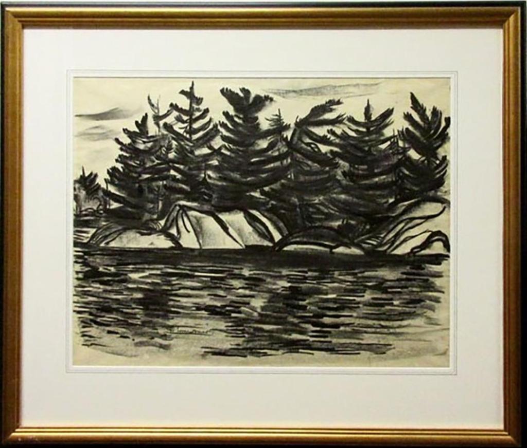 Fritz Brandtner (1896-1969) - Trees On A Rockey Shore