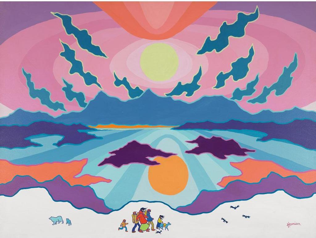 Ted Harrison (1926-2015) - Glorious, Glorious Dawn, 1982