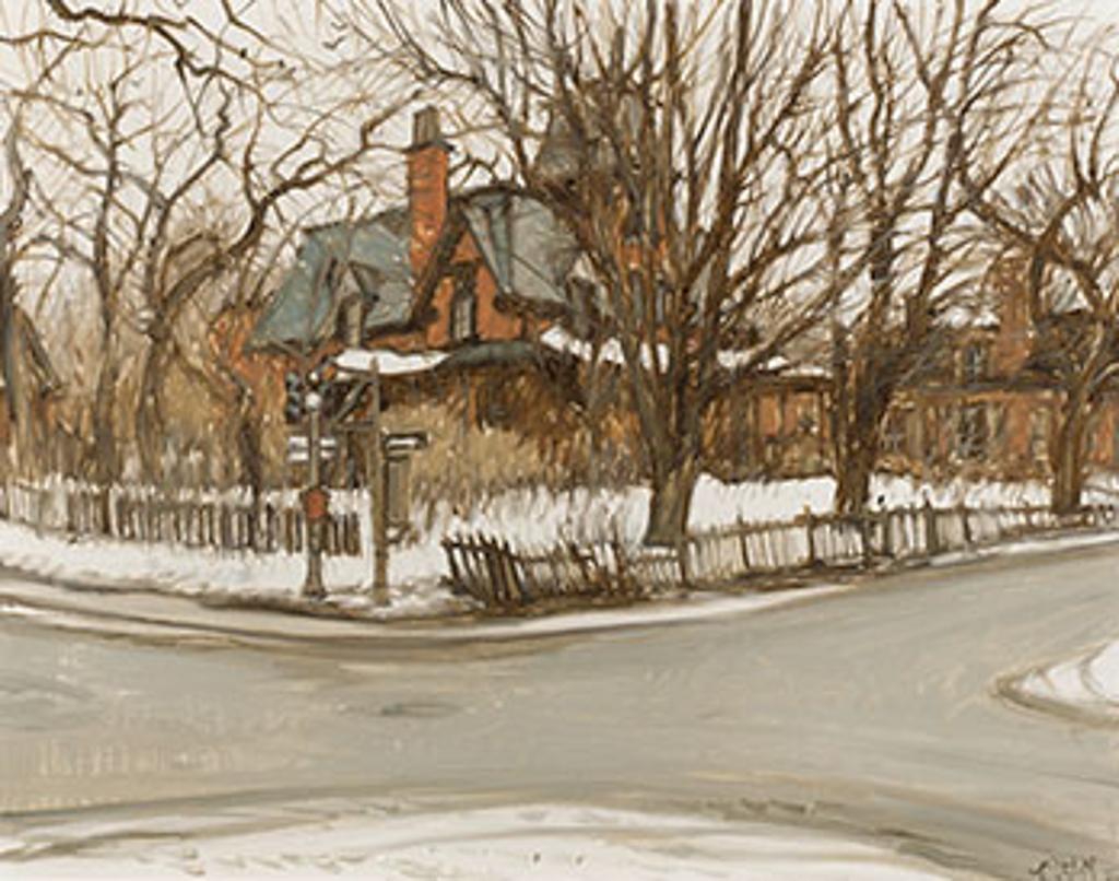 John Geoffrey Caruthers Little (1928-2024) - Victorian House at Côte St. Antoine and Victoria, Westmount, PQ