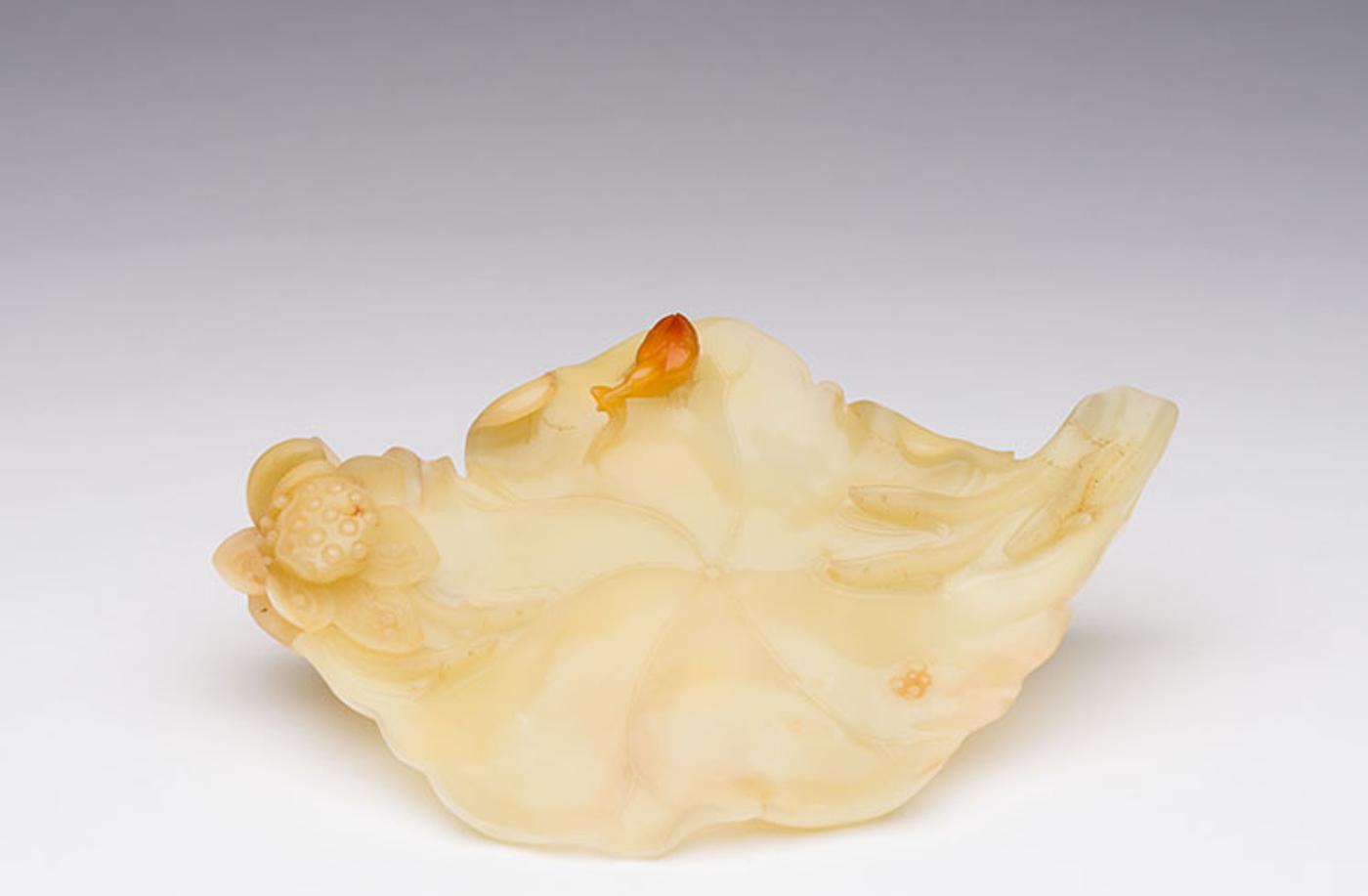Chinese Art - A Well Carved Contemporary Chinese 'Lotus and Fish' Group
