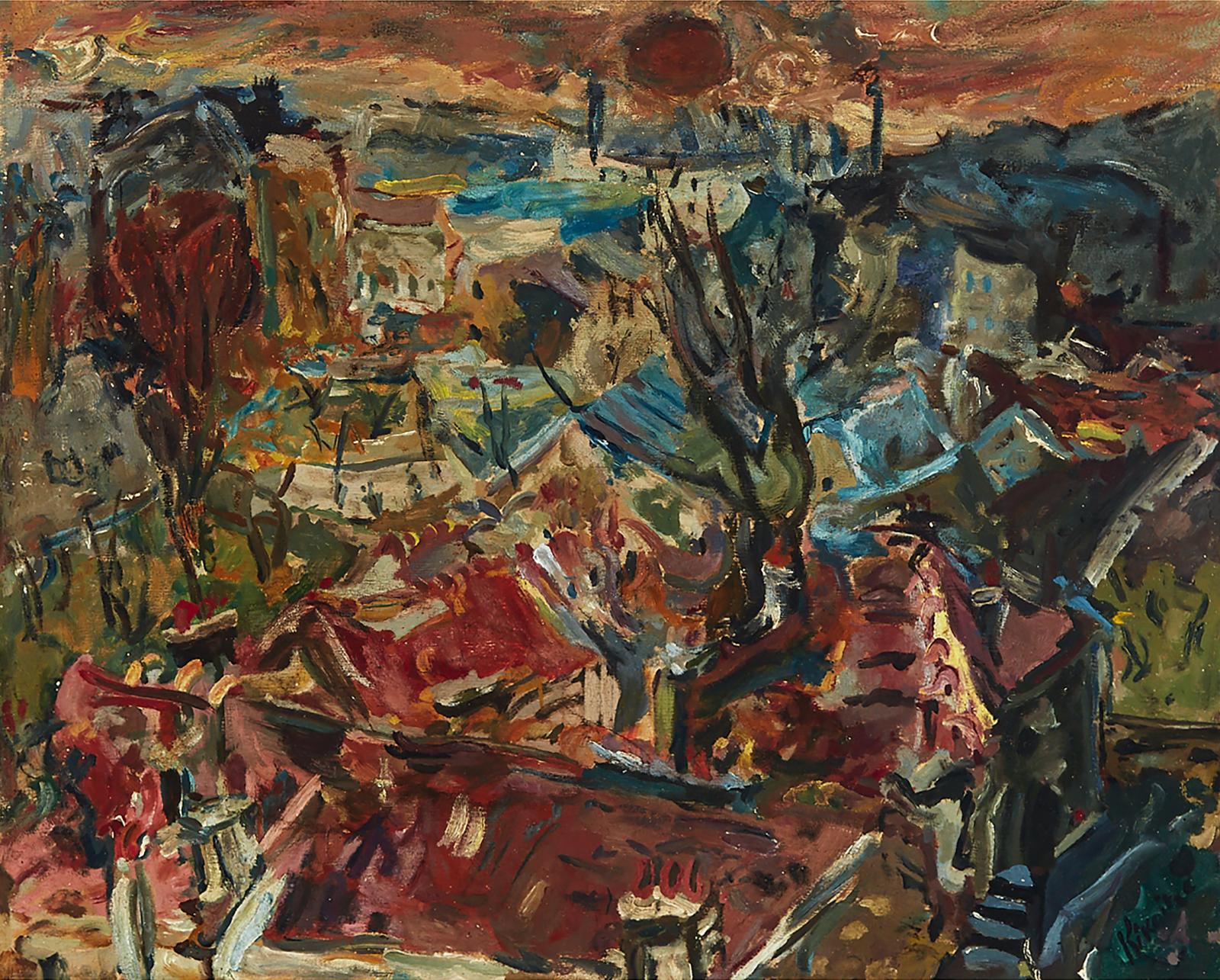 Michel Kikoïne (1892-1968) - Cagnes-Sur-Mer (Rooftops), Circa 1918