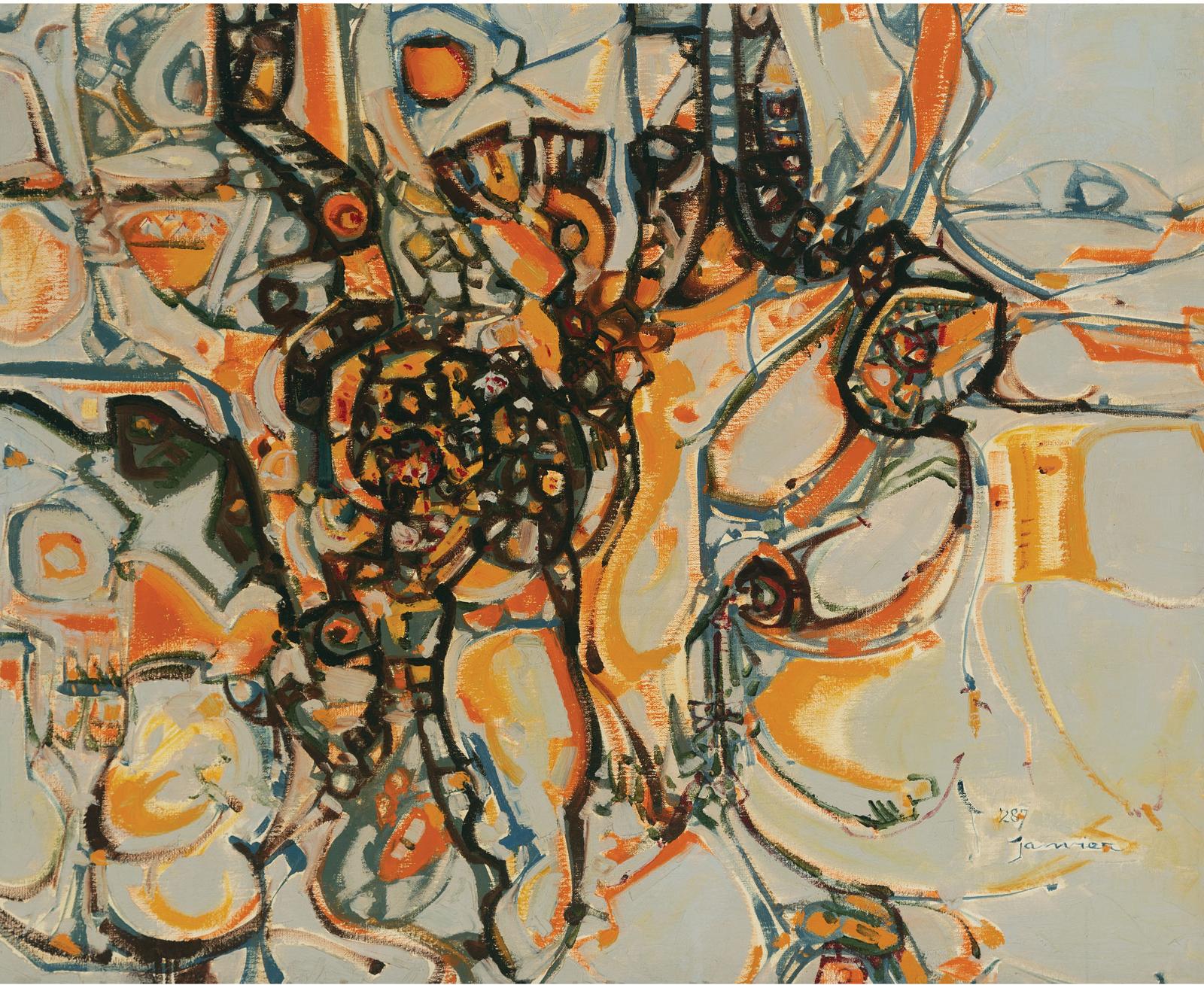 Alex Simeon Janvier (1935-2024) - Power Struggle, 1966
