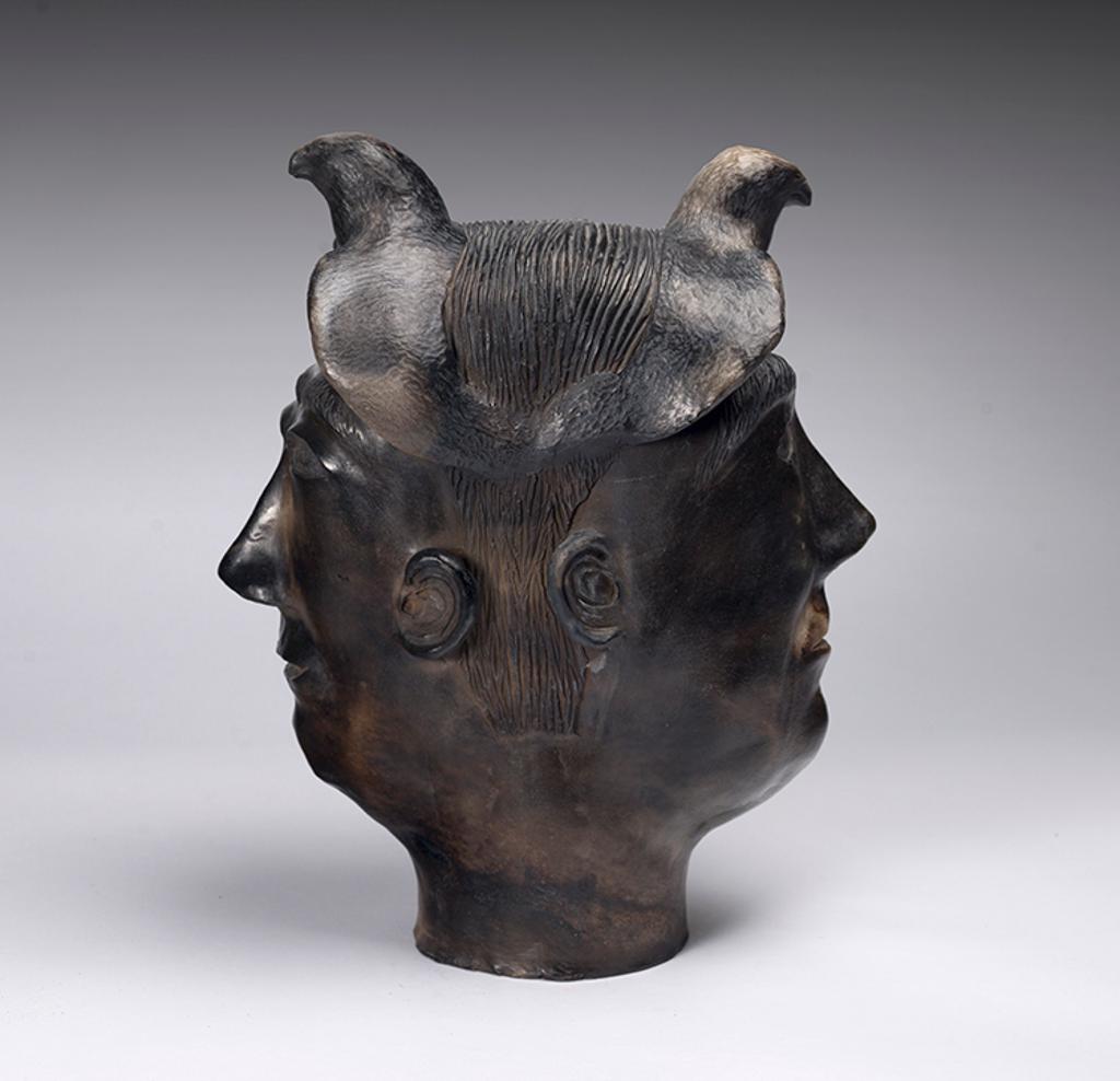 Michael Alareak Aksadjuak (1963) - Opposing Faces with Hawk Spirits