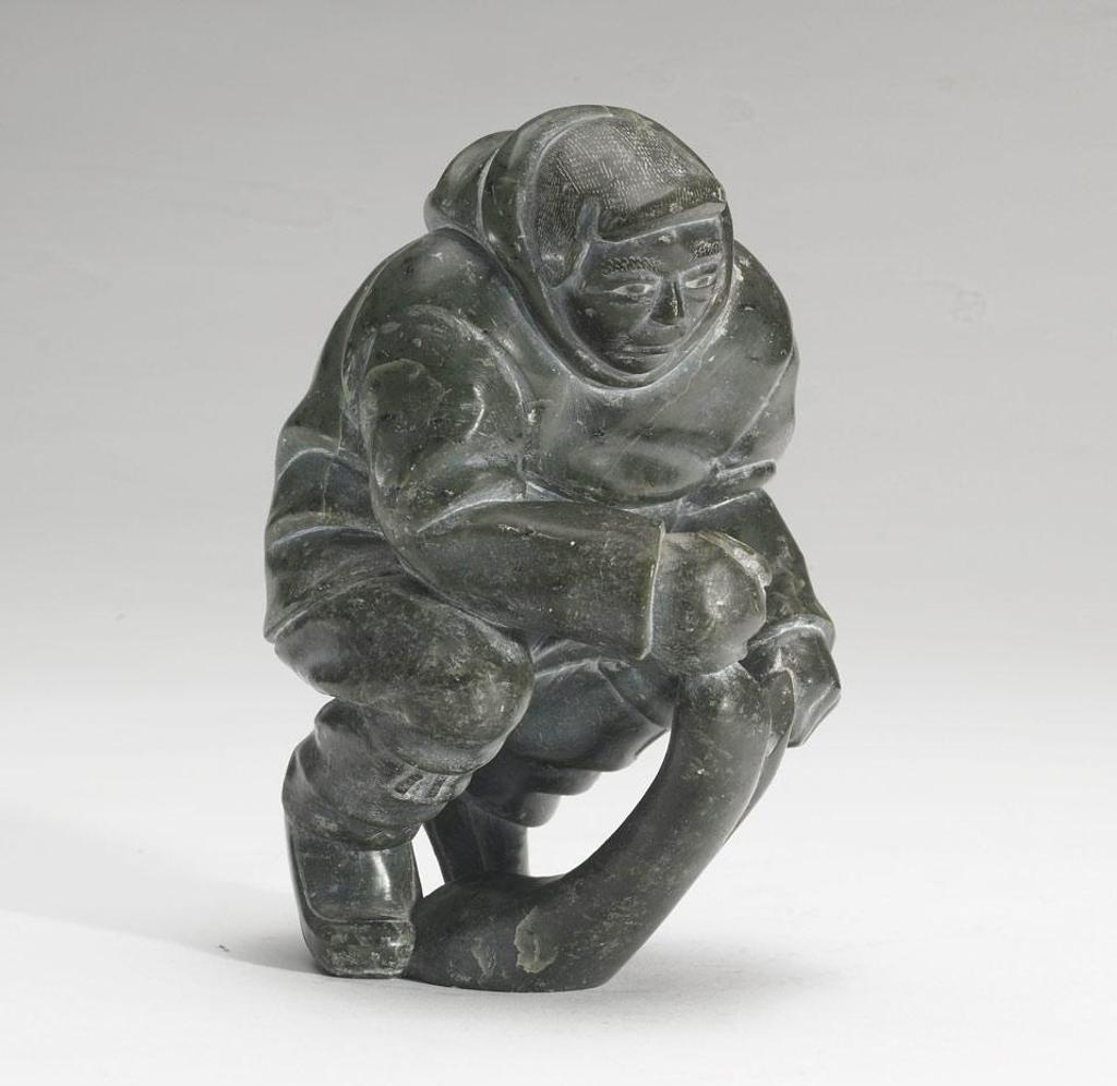 Peter Ussuqi Anauta (1934) - Hunter Holding A Flipper