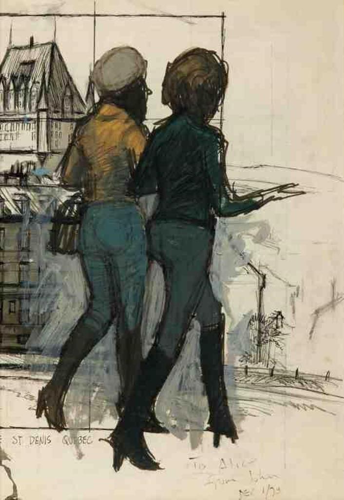 John Geoffrey Caruthers Little (1928-2024) - Rue St. Denis Quebec (to Alice from John, Dec. 1/78)