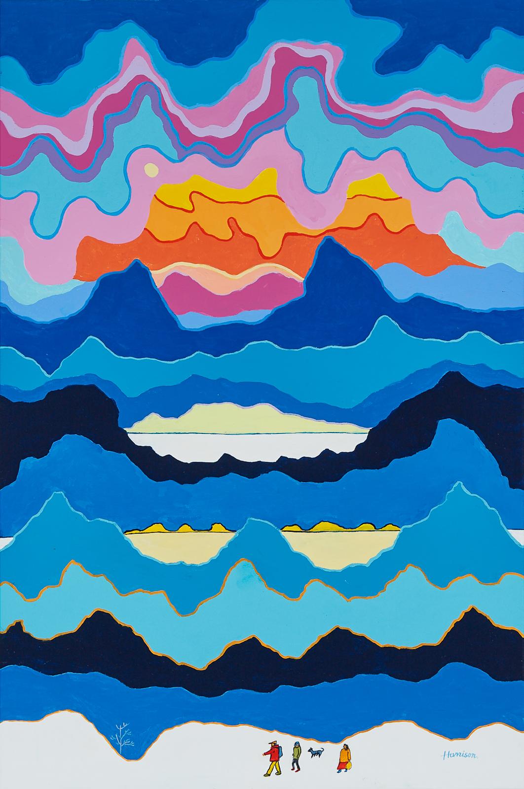 Ted Harrison (1926-2015) - Peaceful Yukon, 1983