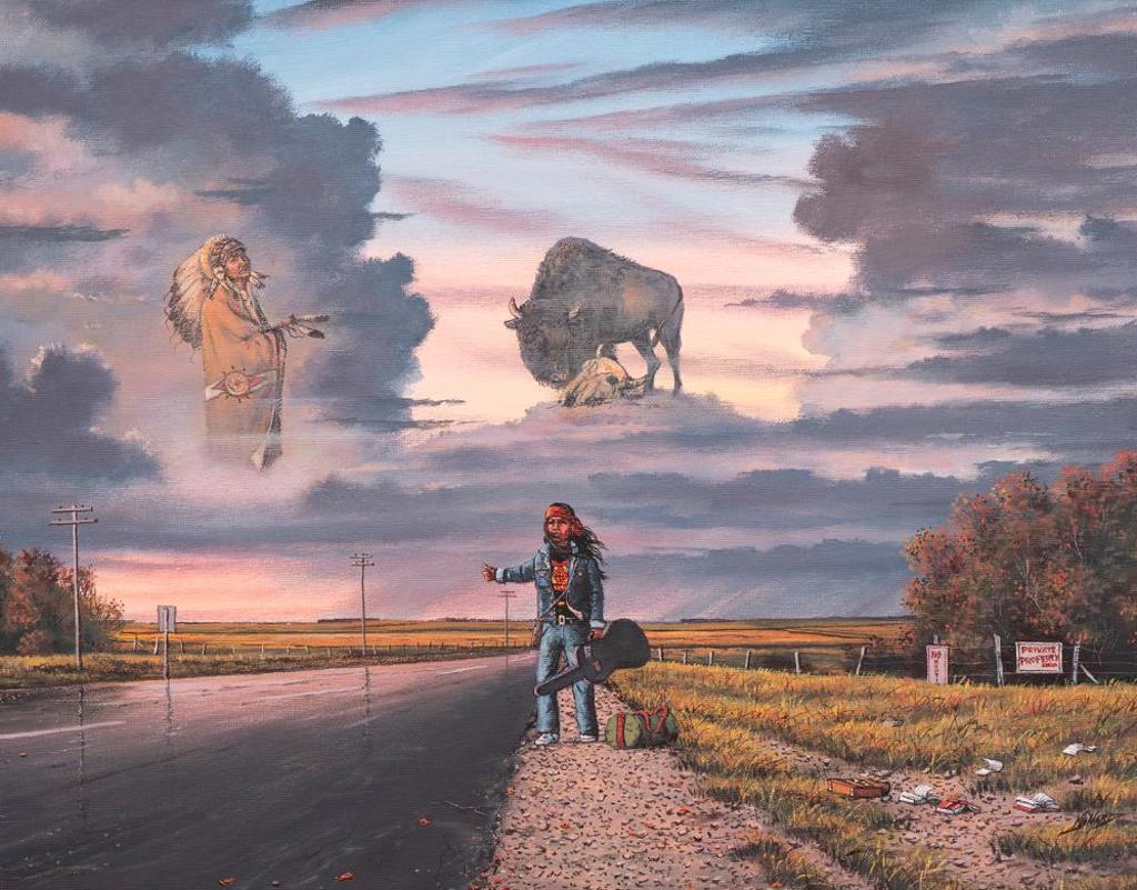 Bob Millard (1947-2014) - Untitled - Past and Present (Hitchhiker)