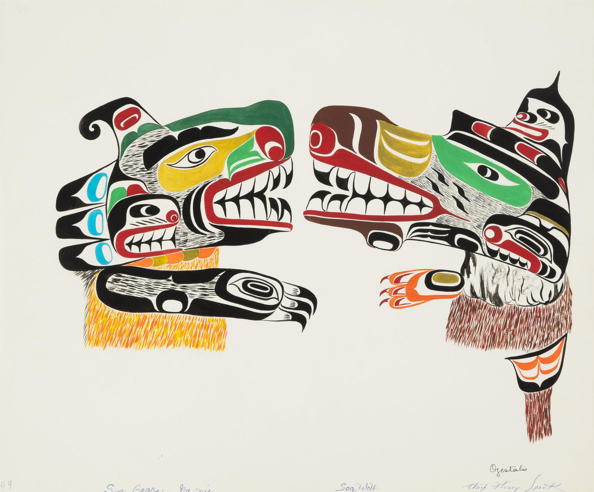Chief Henry Speck (1908-1971) - Sea Bear (Na-Nis), Sea Wolf