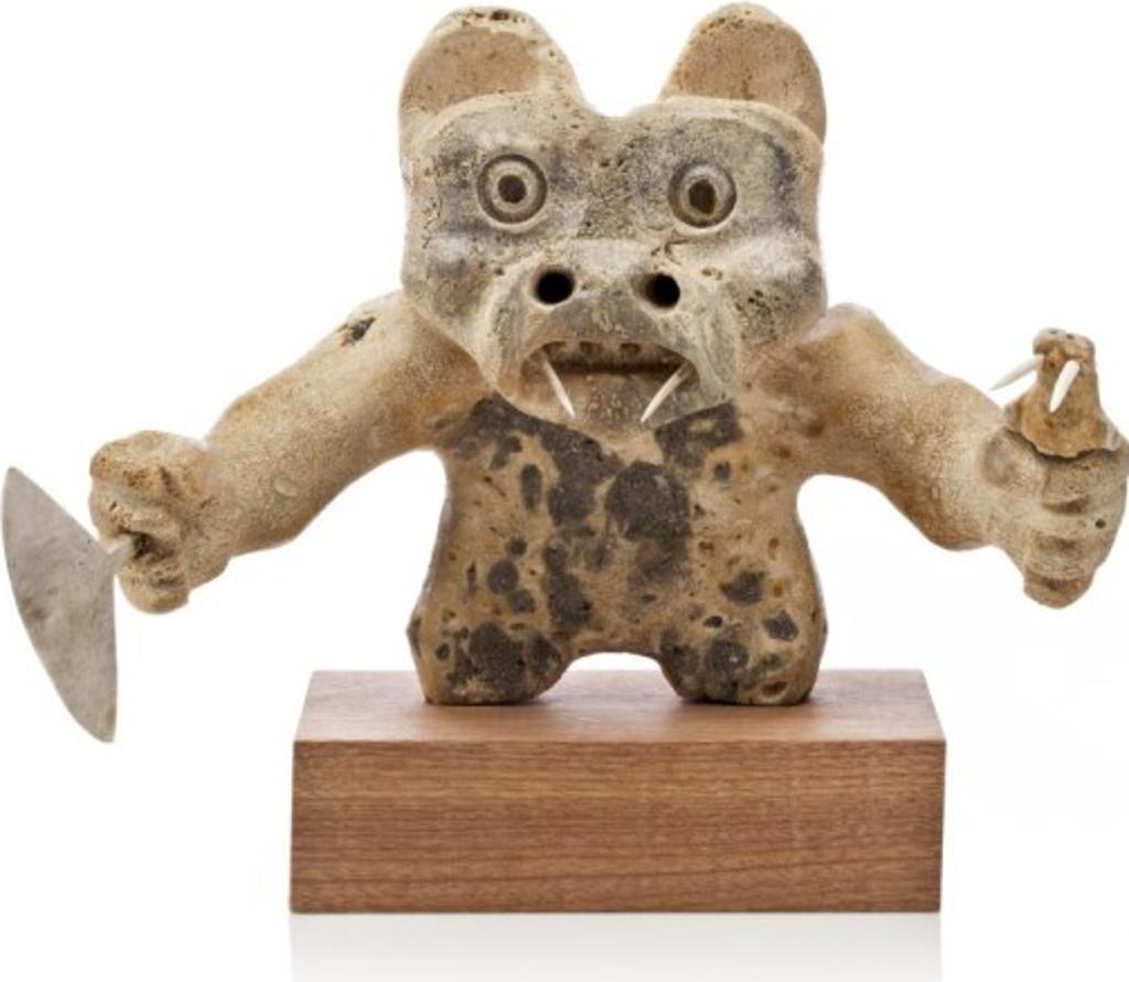 Joata Suqslak (1918-1986) - Spirit holding Ulu and Walrus