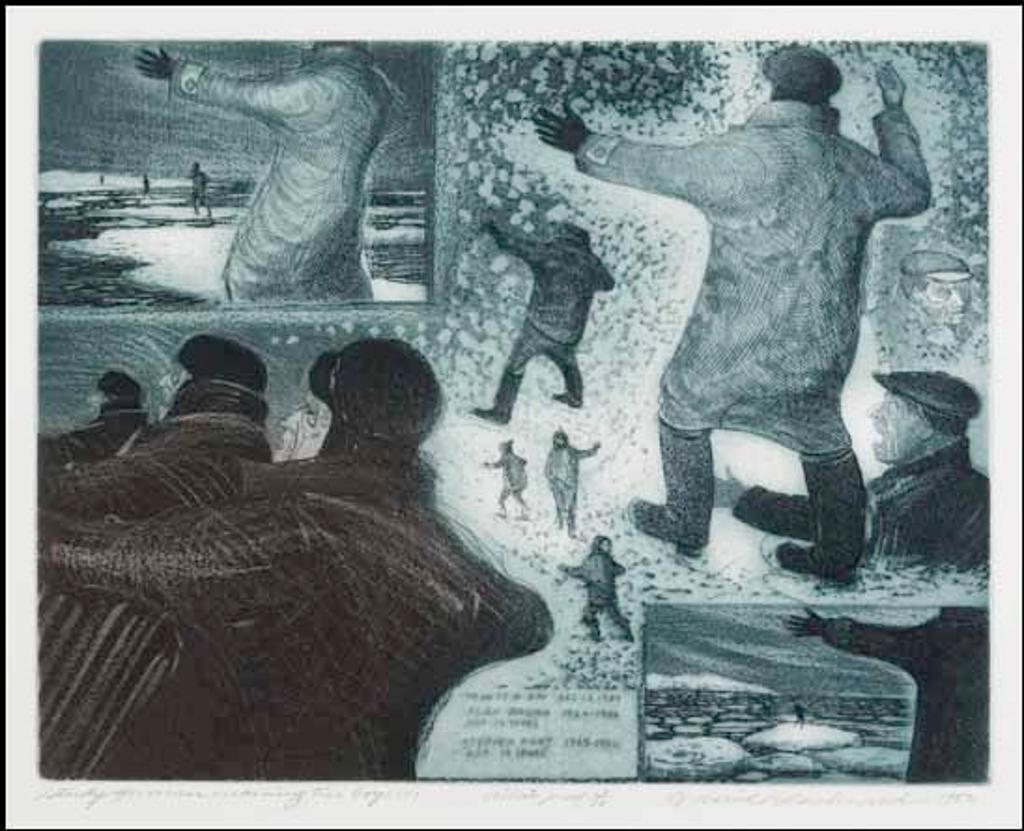 David Lloyd Blackwood (1941-2022) - Study for Man Warning Two Boys II