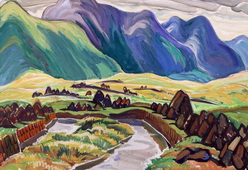 Doris Jean McCarthy (1910-2010) - Peat Bogs, Connemara Hills