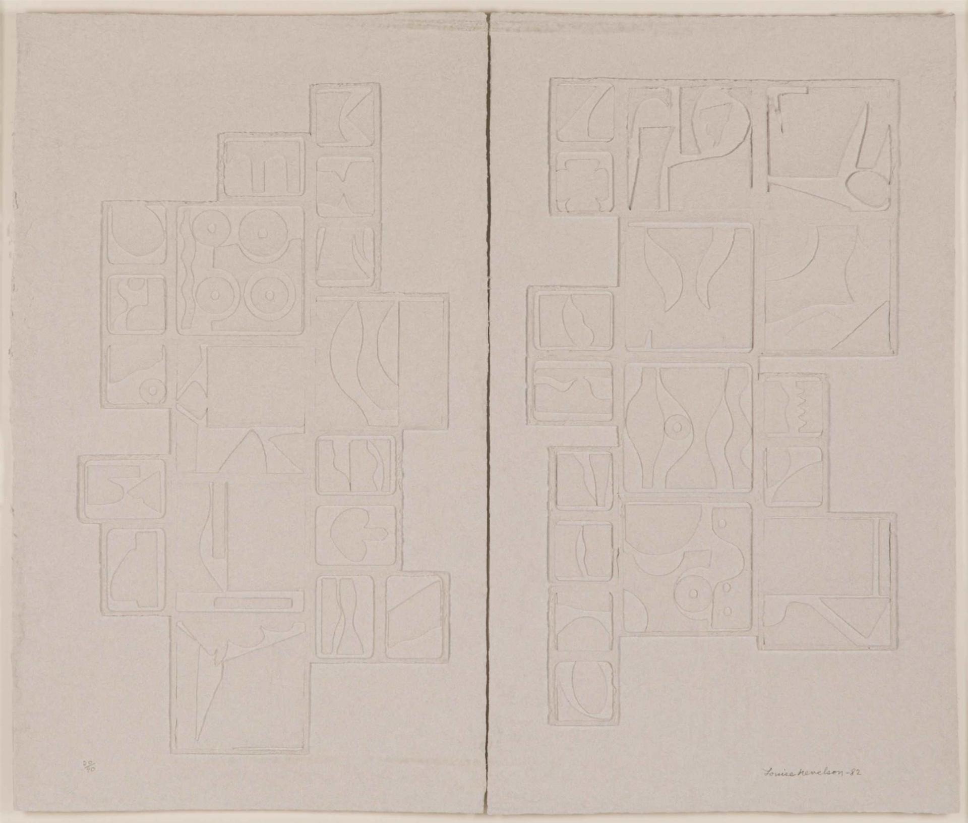 Louise Nevelson (1899-1988) - Sky Gate II (1982)