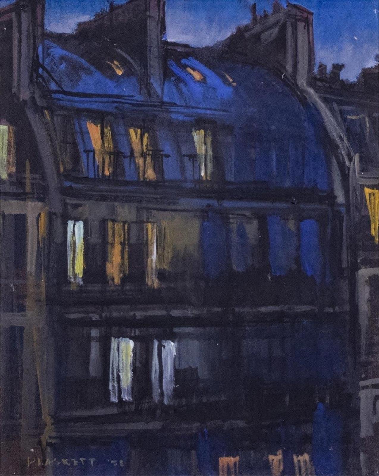 Joseph (Joe) Francis Plaskett (1918-2014) - Night On The Boulevard; 1958