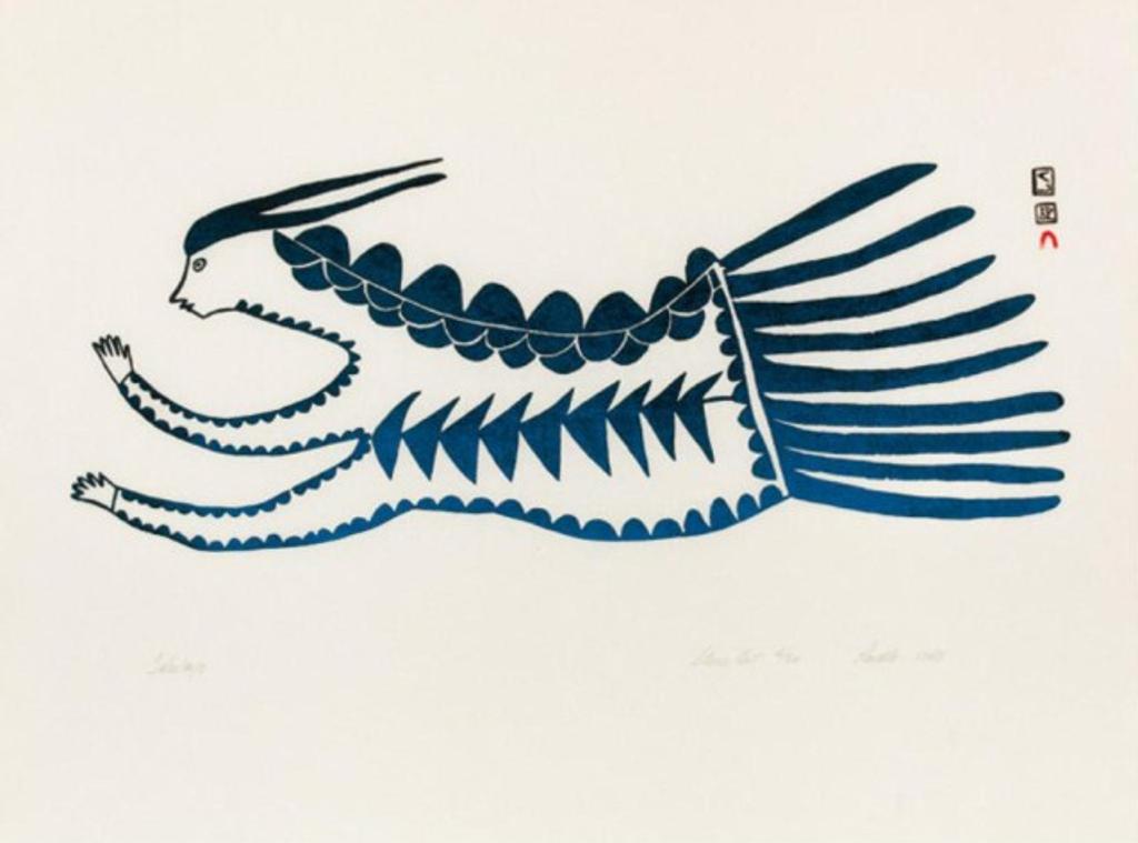 Pudlo Pudlat (1916-1992) - Taleelayo, 1963 (Dorset Series, date on print 1965), stonecut, 4/50, 19.75 x 24.875 in, 50.1 x 63.2 cm
